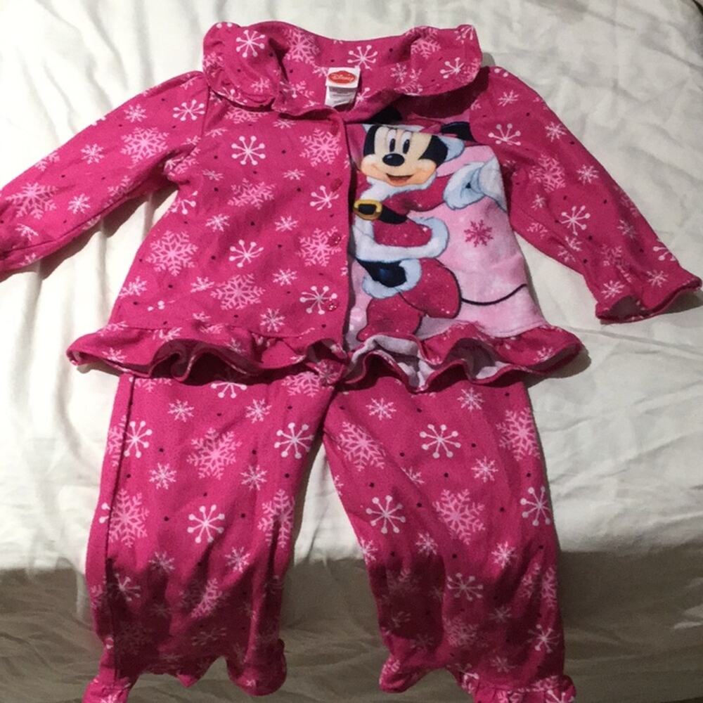 Hot pink Minnie Mouse pjs preloved but still life
